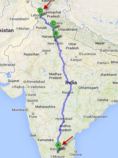 From Bangalore to Amritsar( via New Delhi & Kurukshetra) 