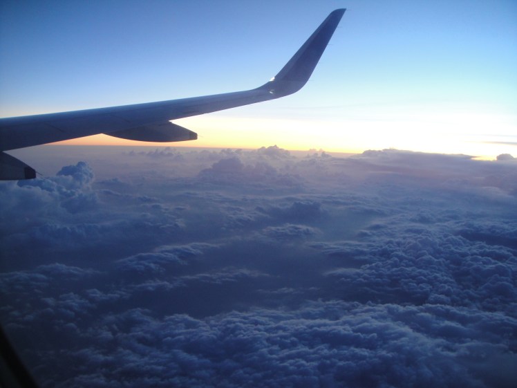 35000 feet above the ground - above the clouds too!