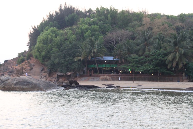 That is how you comes down to the beach..Namaste Cafe is a good food joint on this beach..