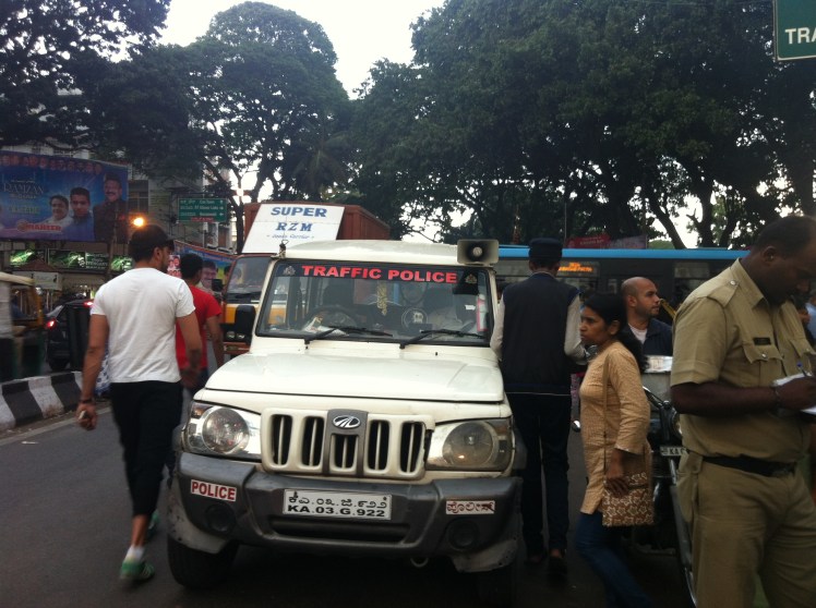 Traffic Police ensuring safety and law and order