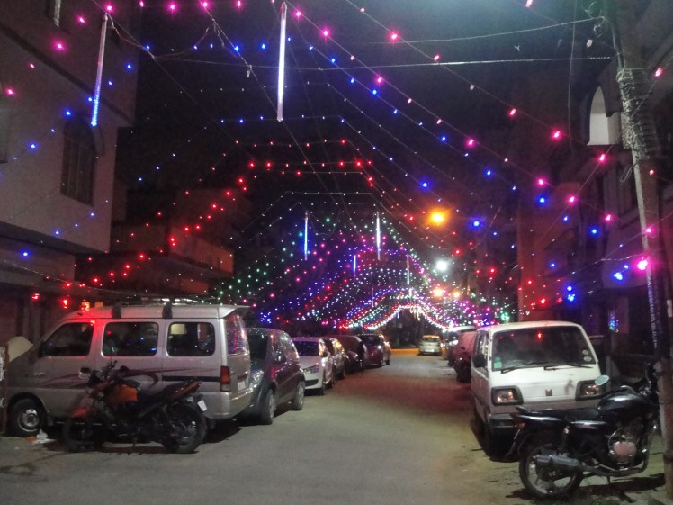 The beautiful lit roads..