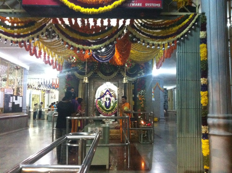 The decorated Ganesha temple..