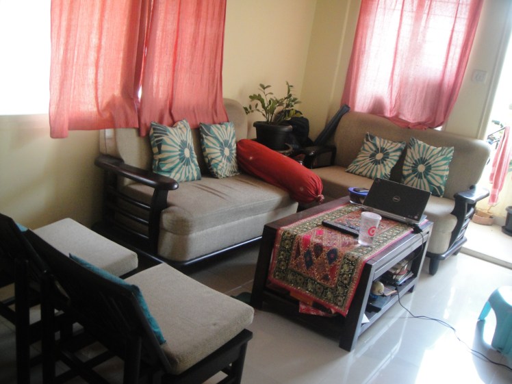 The room I call - Living, dining, TV, writing, reading and chatting 