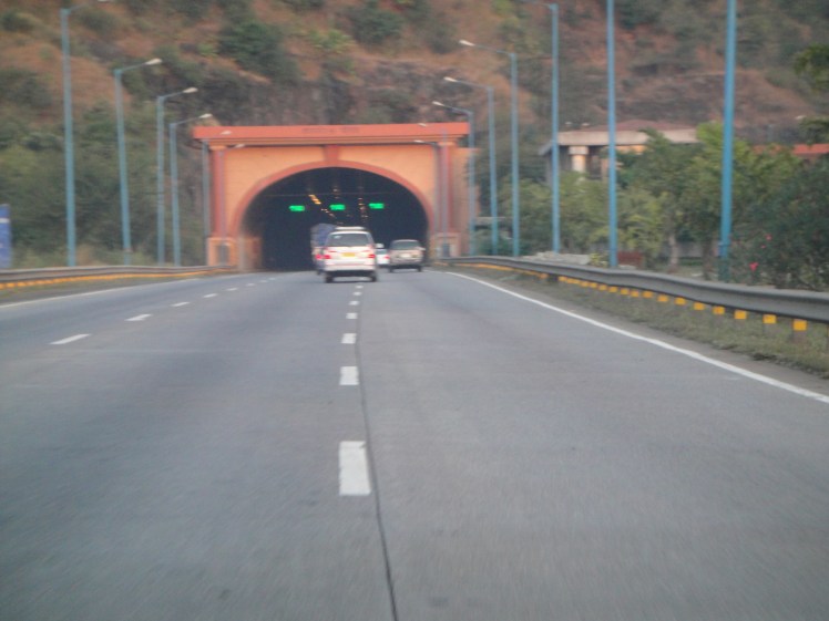 As we entered a tunnel