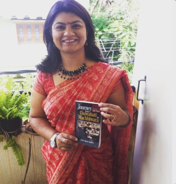 On Author's request, posing with the book