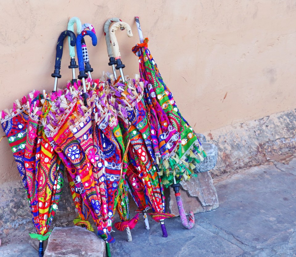 Spotted in Rajasthan these colorful umbrellas were hard to not click