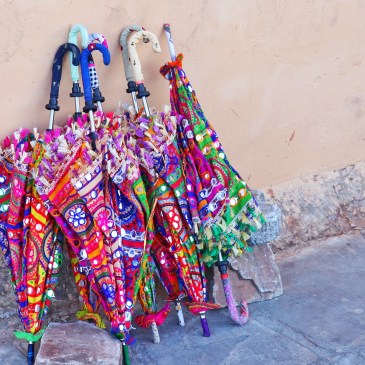 Spotted in Rajasthan these colorful umbrellas were hard to not click