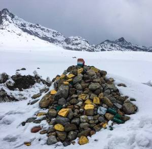 Heap of stones. LAC between India and China passes here