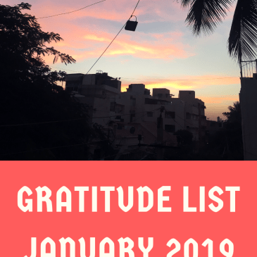Gratitude List - January 2019