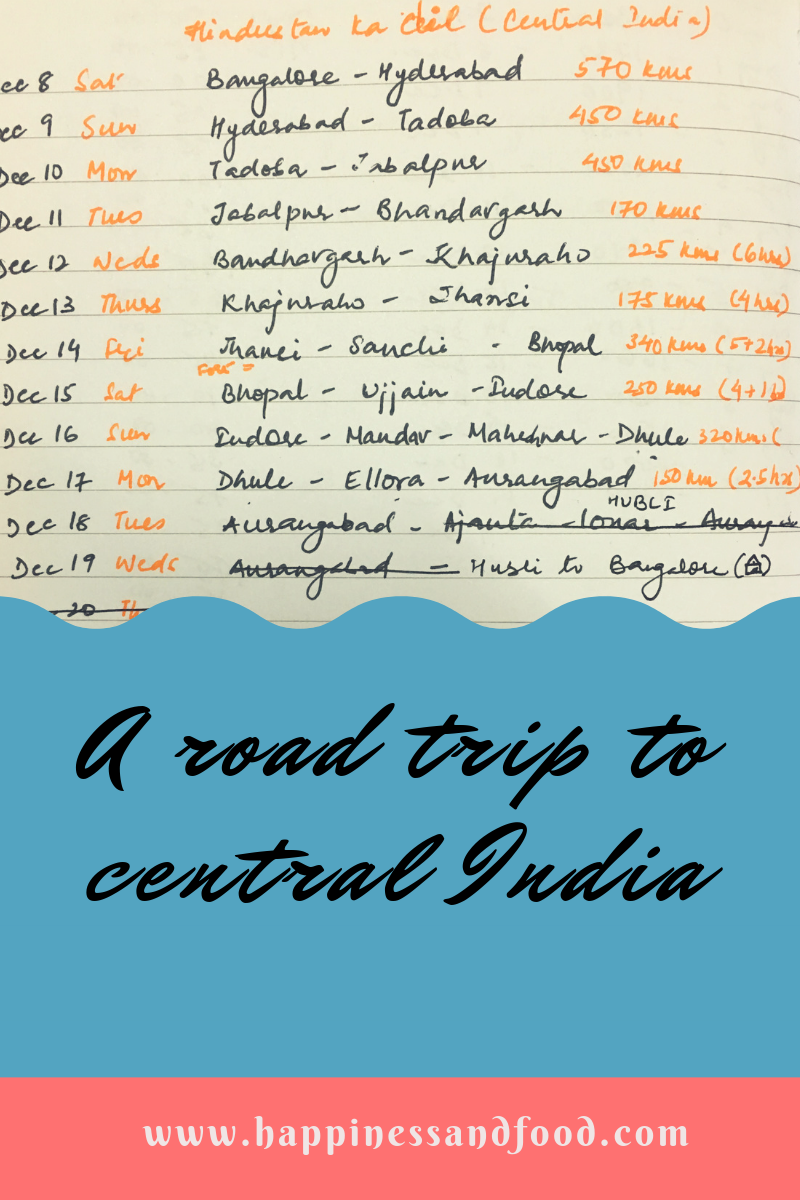 A day by day account of our Central India Road trip.