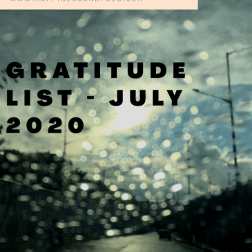 Gratitude List - July 2020